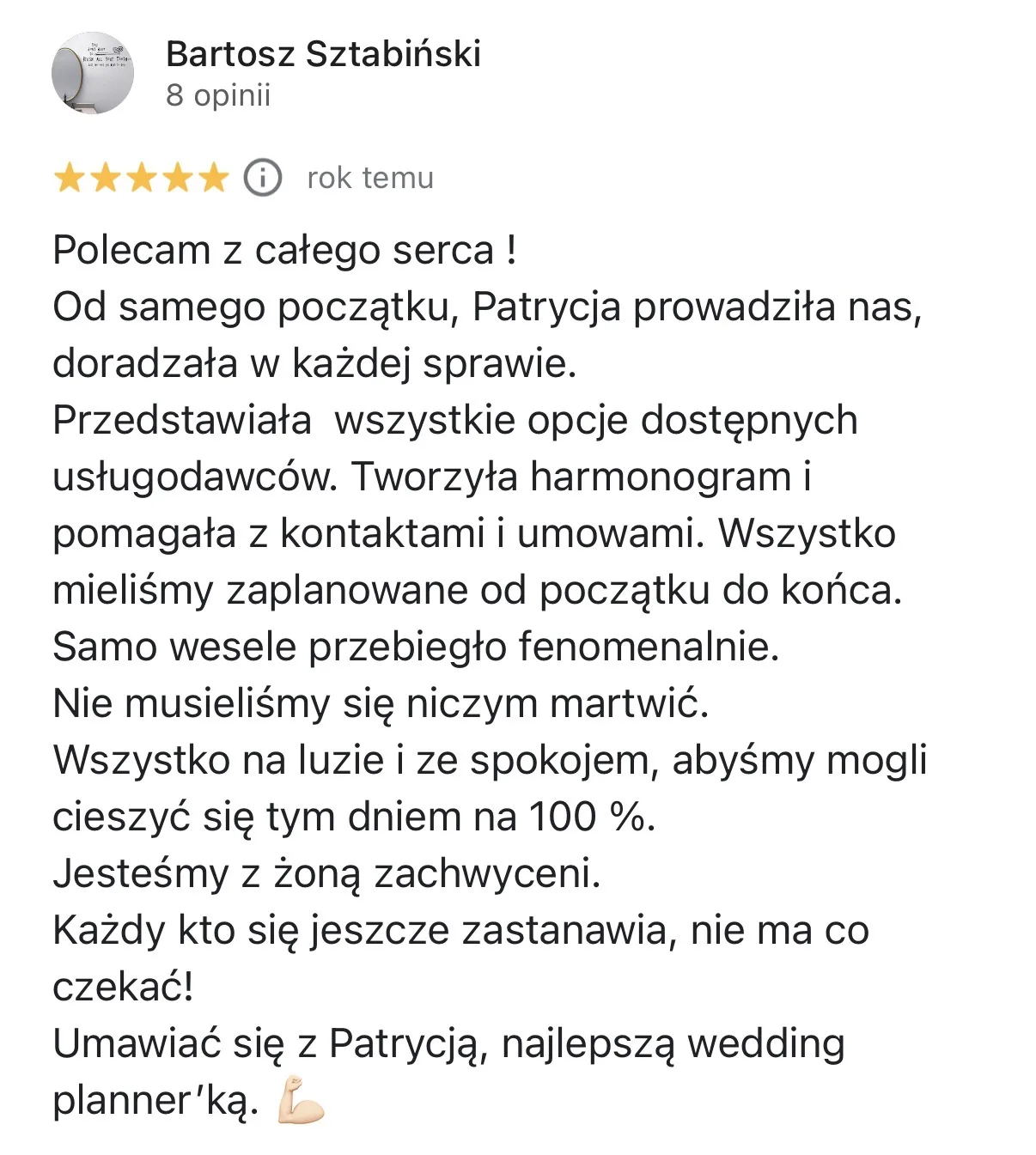Opinia pary Julia & Bartek o współpracy z Patrycją Dalecką