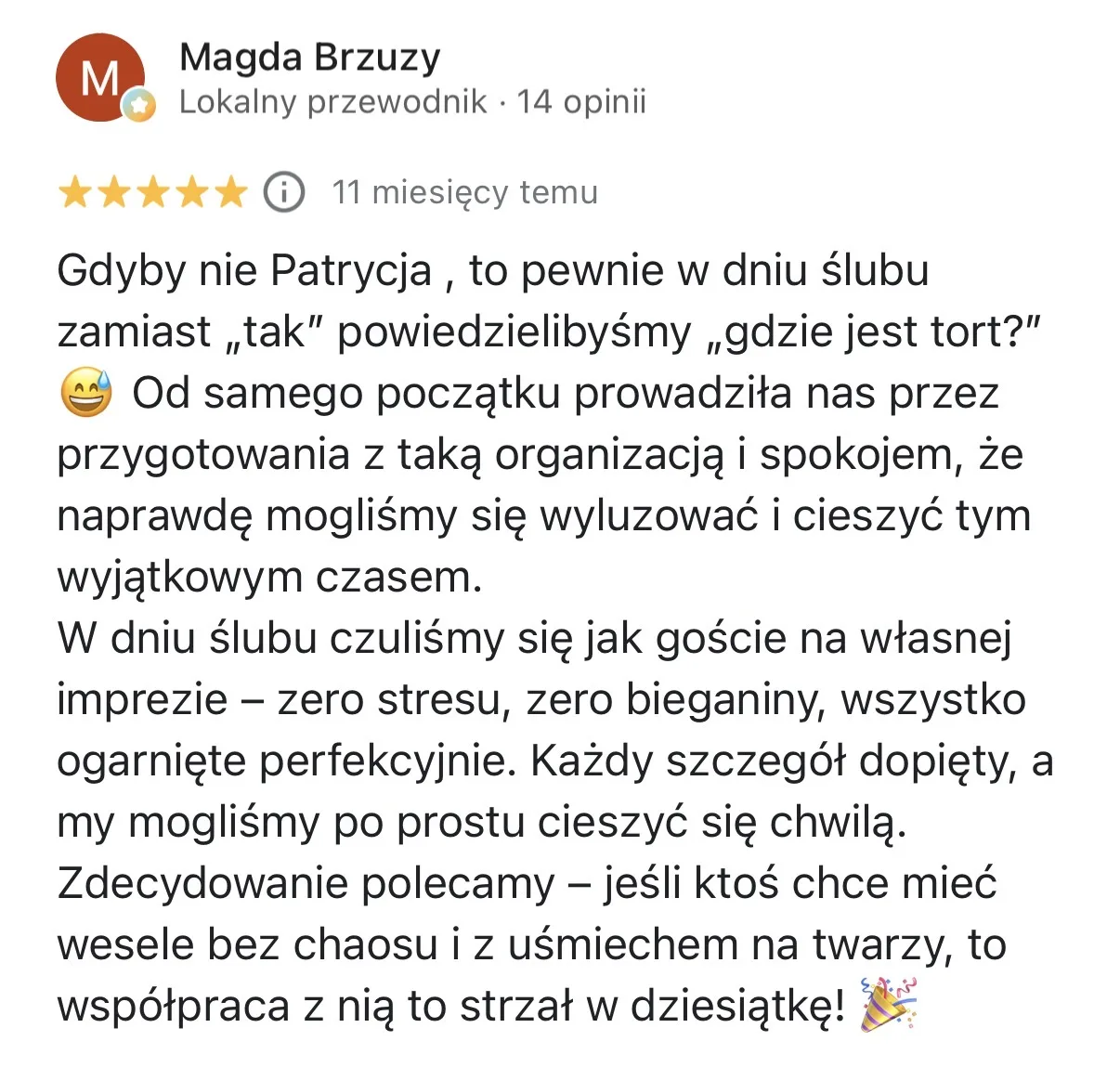 Opinia pary Magda & Maciek o współpracy z Patrycją Dalecką