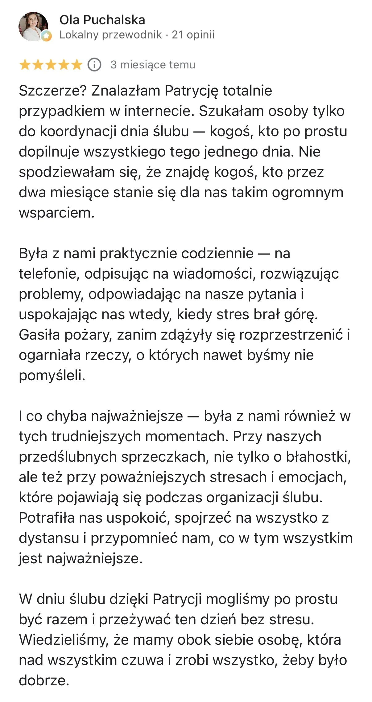 Opinia pary Ola & Paweł o współpracy z Patrycją Dalecką
